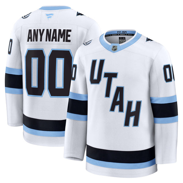 Utah Mammoth White Away Premium Custom Jersey