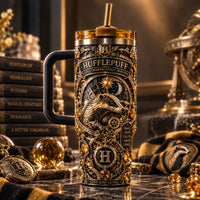 Just and Loyal - Gilded Badger Crest Tumbler
