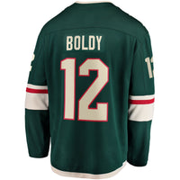 Matthew Boldy Minnesota Wild Hockey Jersey, Green Breakaway Home Sportswear Jersey Shirt, Long Sleeve Hockey Sweater Jersey, Casual Gift for Men