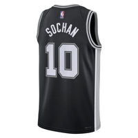 Jeremy Sochan San Antonio Spurs Basketball Jersey, Black Swingman Sportswear Jersey Shirt, Sleeveless Athletic Tank Jersey, Casual Gift for Men