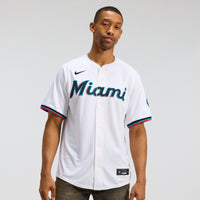 Miami Marlins Baseball Jersey, White Sportswear Jersey Shirt, Lightweight Breathable Athletic Jersey, Casual Gift for Men, Style 201865822