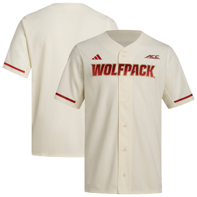 NC State Wolfpack Baseball Jersey, Cream Replica Sportswear Jersey Shirt, Lightweight Breathable Athletic Jersey, Casual Gift for Men