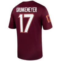 Virginia Tech Hokies Football Jersey, Maroon Game Home Sportswear Jersey Shirt, Lightweight Breathable Athletic Jersey, Casual Gift for Men