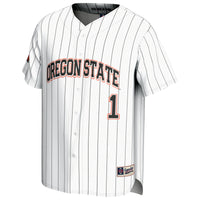 Oregon State Beavers Lightweight Baseball Jersey, White Sportswear Jersey Shirt, Lightweight Breathable Athletic Jersey, Casual Gift for Men