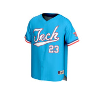 Louisiana Tech Bulldogs Lightweight Baseball Jersey, Royal Sportswear Jersey Shirt, Lightweight Breathable Athletic Jersey, Casual Gift for Men