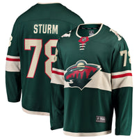Nico Sturm Minnesota Wild Hockey Jersey, Green Breakaway Home Sportswear Jersey Shirt, Long Sleeve Hockey Sweater Jersey, Casual Gift for Men