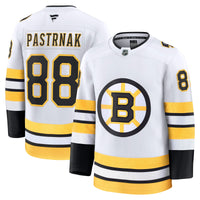 David Pastrnak Boston Bruins Hockey Jersey, White Premium Away Sportswear Jersey Shirt, Long Sleeve Hockey Sweater Jersey, Casual Gift for Men