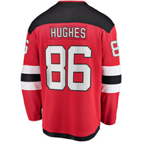 Jack Hughes New Jersey Devils Hockey Jersey, Red Breakaway Sportswear Jersey Shirt, Long Sleeve Hockey Sweater Jersey, Casual Gift for Men