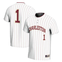 Charleston Cougars Softball Jersey, White Lightweight Sportswear Jersey Shirt, Lightweight Breathable Athletic Jersey, Casual Gift for Men