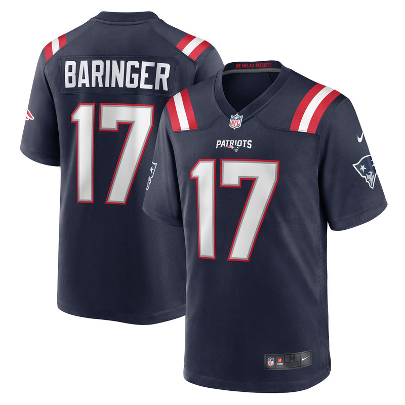 Bryce Baringer New England Patriots Football Jersey, Navy Sportswear Jersey Shirt, Lightweight Breathable Athletic Jersey, Casual Gift for Men