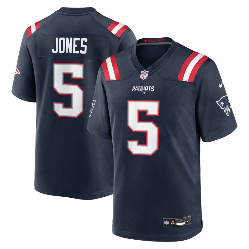 Dre'Mont Jones New England Patriots Football Jersey, Navy Sportswear Jersey Shirt, Lightweight Breathable Athletic Jersey, Casual Gift for Men