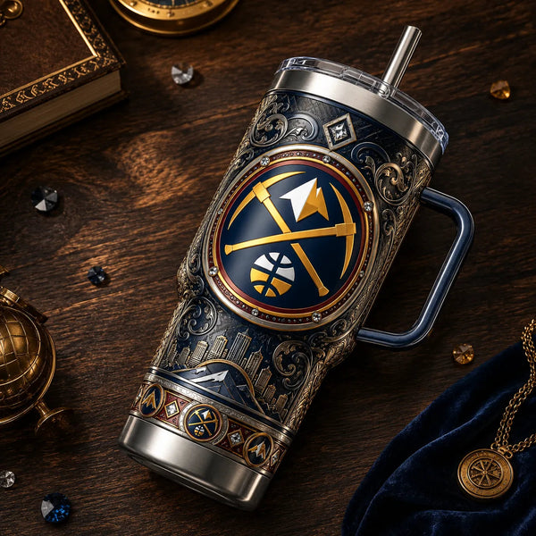 DEN Medallion - Navy and Gold Heritage Crest Tumbler - main