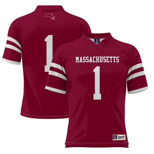 #1 UMass Minutemen Football Jersey - Maroon