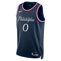 Tyrese Maxey Philadelphia 76ers Basketball Jersey, Navy Swingman Sportswear Jersey Shirt, Sleeveless Athletic Tank Jersey, Casual Gift for Men
