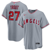Mike Trout Los Angeles Angels Baseball Jersey, Gray Replica Sportswear Jersey Shirt, Lightweight Breathable Athletic Jersey, Casual Gift for Men