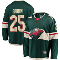 Jonas Brodin Minnesota Wild Hockey Jersey, Green Breakaway Sportswear Jersey Shirt, Long Sleeve Hockey Sweater Jersey, Casual Gift for Men