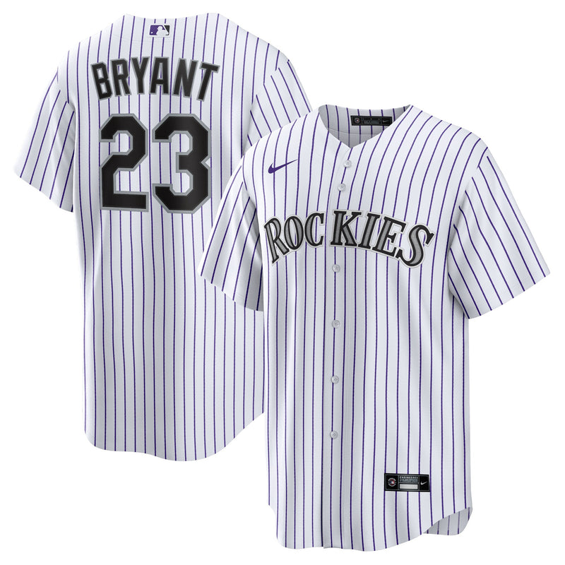 Kris Bryant Colorado Rockies Baseball Jersey, White Purple Sportswear Jersey Shirt, Lightweight Breathable Athletic Jersey, Casual Gift for Men