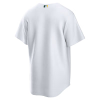 Athletics Baseball Jersey, White Replica Sportswear Jersey Shirt, Lightweight Breathable Athletic Jersey, Casual Gift for Men, Style 4784235