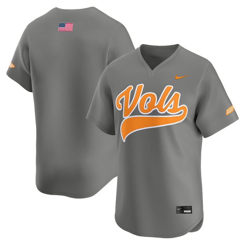 Tennessee Volunteers Baseball Jersey, Gray Limited Sportswear Jersey Shirt, Lightweight Breathable Athletic Jersey, Casual Gift for Men