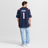 A.J. Brown New England Patriots Football Jersey, Navy Game Sportswear Jersey Shirt, Lightweight Breathable Athletic Jersey, Casual Gift for Men