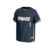 Howard Bison Baseball Jersey, Navy Fashion Lightweight Sportswear Jersey Shirt, Lightweight Breathable Athletic Jersey, Casual Gift for Men