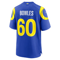 Wyatt Bowles Los Angeles Rams Football Jersey, Royal Game Sportswear Jersey Shirt, Lightweight Breathable Athletic Jersey, Casual Gift for Men