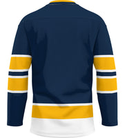 Central Alabama Community College Trojans Hockey Jersey, Navy Sportswear Jersey Shirt, Long Sleeve Hockey Sweater Jersey, Casual Gift for Men