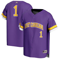 ECU Pirates Baseball Jersey, Purple Sportswear Jersey Shirt, Lightweight Breathable Athletic Jersey, Casual Gift for Men, Style 202415301