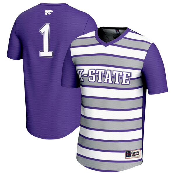 #1 Kansas State Wildcats Lightweight Soccer Fashion Jersey - Purple