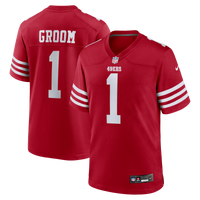 Number Groom San Francisco 49ers Football Jersey, Scarlet Sportswear Jersey Shirt, Lightweight Breathable Athletic Jersey, Casual Gift for Men