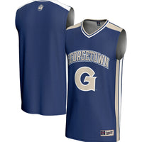 Georgetown Hoyas Basketball Jersey, Navy Sportswear Jersey Shirt, Sleeveless Athletic Tank Jersey, Casual Gift for Men