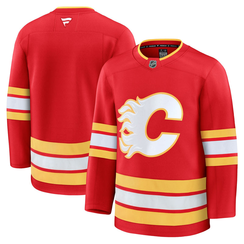 Calgary Flames Hockey Jersey, Red Premium Home Sportswear Jersey Shirt, Long Sleeve Hockey Sweater Jersey, Casual Gift for Men, Style 202015693