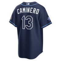 Junior Caminero Tampa Bay Rays Baseball Jersey, Navy Sportswear Jersey Shirt, Lightweight Breathable Athletic Jersey, Casual Gift for Men