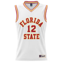 Florida State Seminoles Basketball Jersey, White Sportswear Jersey Shirt, Sleeveless Athletic Tank Jersey, Casual Gift for Men, Style 200662377