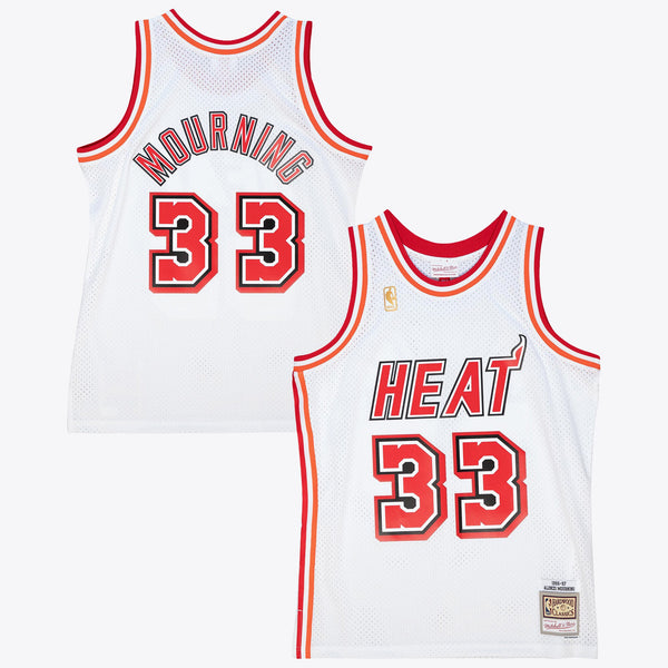 Miami Heat Alonzo Mourning 1996 Authentic Jersey - White