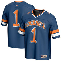 Bucknell Bison Football Jersey, Blue Fashion Lightweight Sportswear Jersey Shirt, Lightweight Breathable Athletic Jersey, Casual Gift for Men