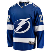 Oliver Bjorkstrand Tampa Bay Lightning Hockey Jersey, Blue Sportswear Jersey Shirt, Long Sleeve Hockey Sweater Jersey, Casual Gift for Men