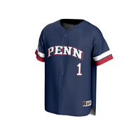 Pennsylvania Quakers Baseball Jersey, Navy Fashion Sportswear Jersey Shirt, Lightweight Breathable Athletic Jersey, Casual Gift for Men
