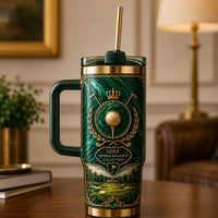 Imperial Malachite - Heraldic Golf Crest Tumbler