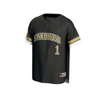 UCF Knights Collegiate Baseball Jersey, Black Fashion Sportswear Jersey Shirt, Lightweight Breathable Athletic Jersey, Casual Gift for Men