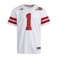 Nebraska Huskers Football Jersey, White Sportswear Jersey Shirt, Lightweight Breathable Athletic Jersey, Casual Gift for Men, Style 202538851