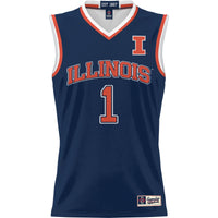 Illinois Fighting Illini Basketball Jersey, Navy Sportswear Jersey Shirt, Sleeveless Athletic Tank Jersey, Casual Gift for Men, Style 200845019