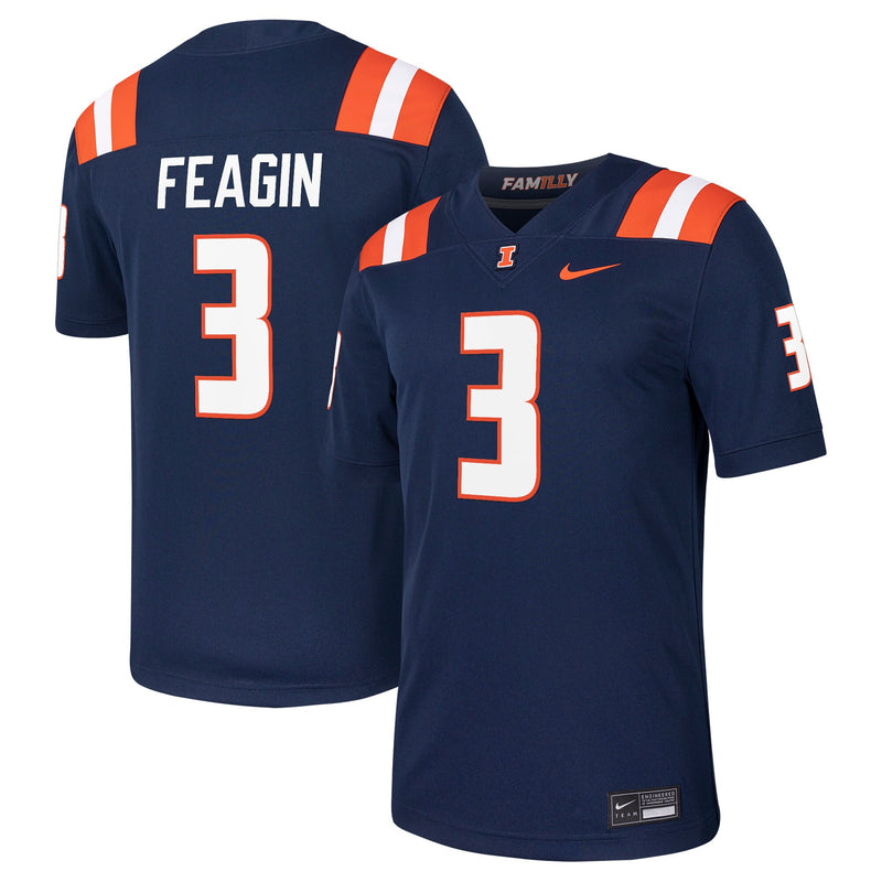 Illinois Fighting Illini Football Jersey, Sportswear Jersey Shirt, Lightweight Breathable Athletic Jersey, Casual Gift for Men, Style 202174334