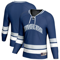 Emory Eagles Hockey Jersey, Blue Sportswear Jersey Shirt, Long Sleeve Hockey Sweater Jersey, Casual Gift for Men