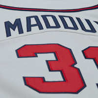 Greg Maddux Atlanta Braves Baseball Jersey, Gray Authentic Sportswear Jersey Shirt, Lightweight Breathable Athletic Jersey, Casual Gift for Men