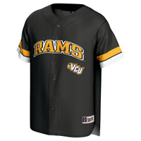VCU Rams Baseball Jersey, Black Sportswear Jersey Shirt, Lightweight Breathable Athletic Jersey, Casual Gift for Men