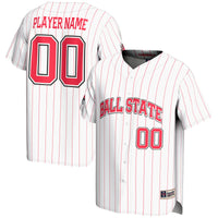 Ball State Cardinals Baseball Jersey, White Lightweight Sportswear Jersey Shirt, Lightweight Breathable Athletic Jersey, Casual Gift for Men