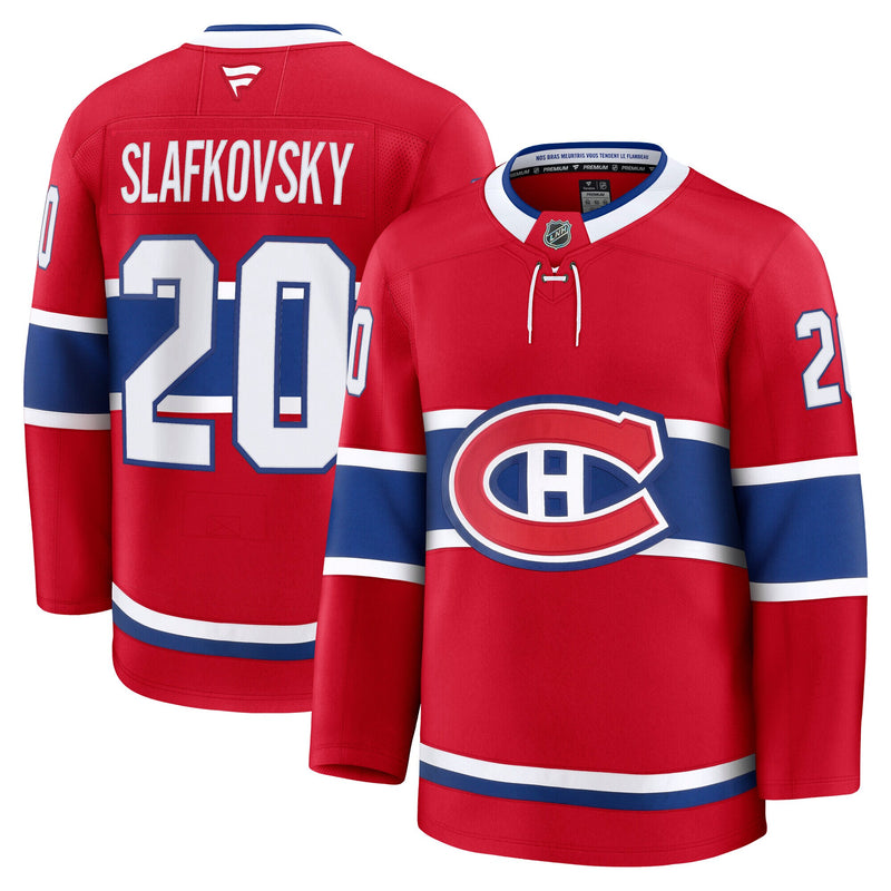 Juraj Slafkovsky Montreal Canadiens Hockey Jersey, Red Premium Sportswear Jersey Shirt, Long Sleeve Hockey Sweater Jersey, Casual Gift for Men