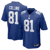 Beaux Collins New York Giants Football Jersey, Royal Game Sportswear Jersey Shirt, Lightweight Breathable Athletic Jersey, Casual Gift for Men