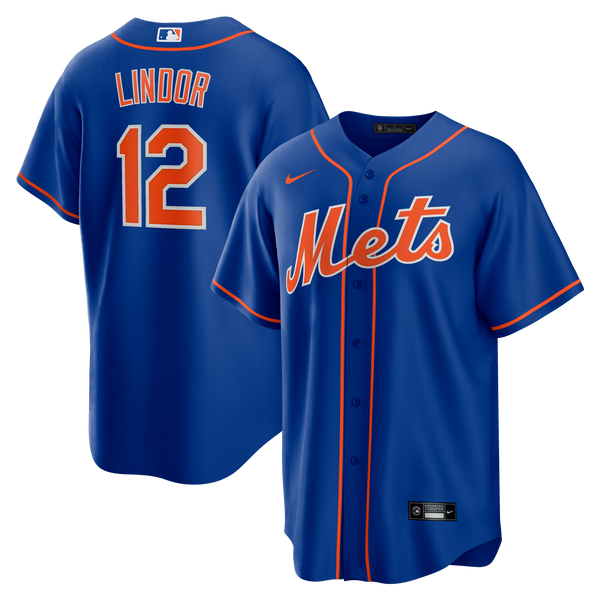 New York Mets Francisco Lindor Royal Alternate Replica Player Jersey